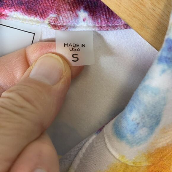 Foray Golf Multicolor Abstract Floral Long Sleeve 1/4 Zip Top Size S - Picture 7 of 13